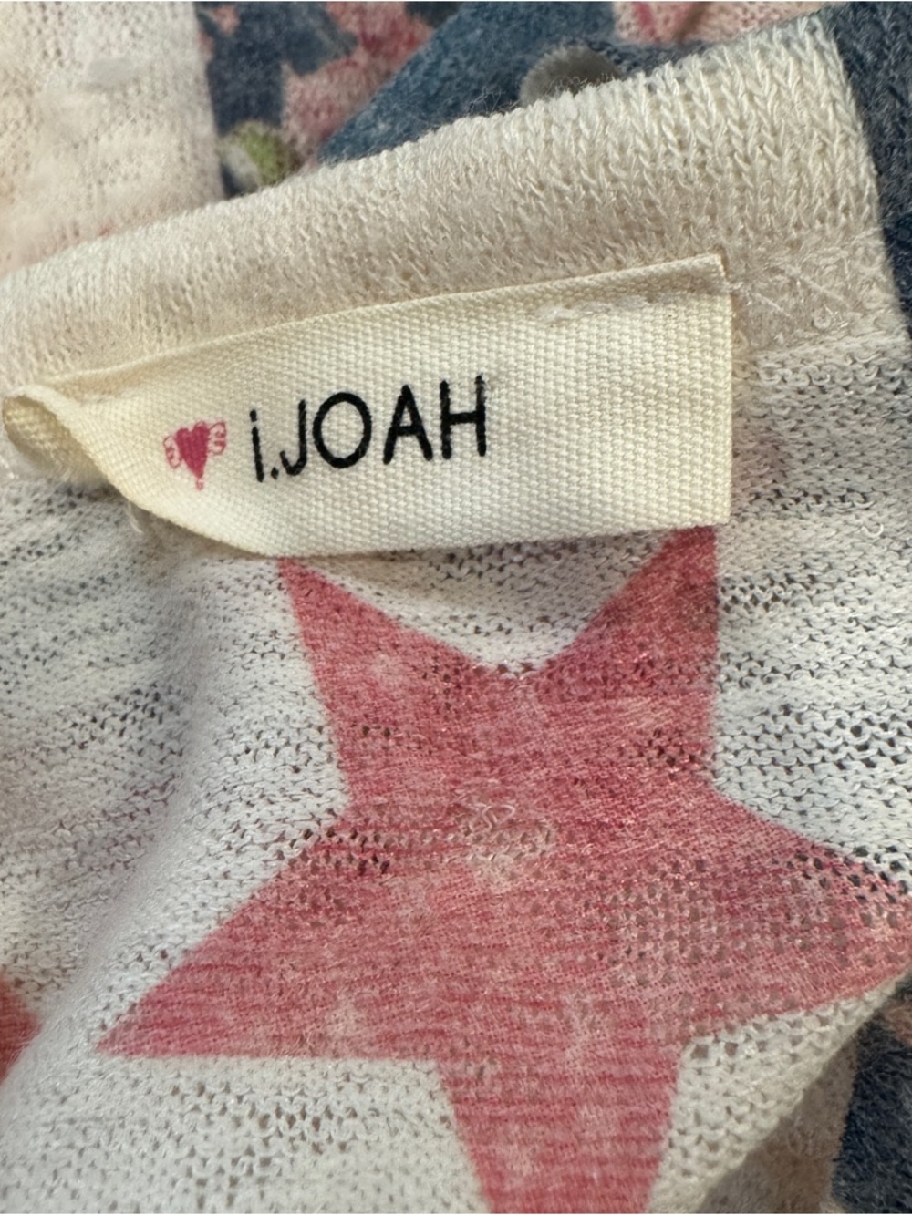 I.JOAH Patriotic Star Floral Halter Tank Top Medium Lightweight Knit - Picture 7 of 8